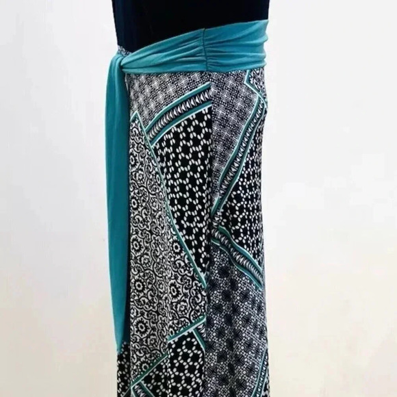 ENFOCUS STUDIO Women Sleeveless Full Length Floral Multi-Colored Dress Size 6 - Picture 11 of 13